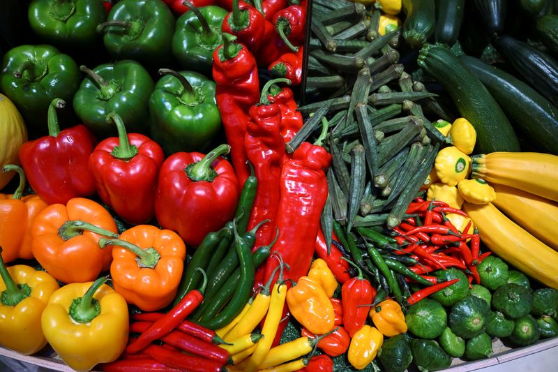 A view of the vegetables kept on display at the International Green Week agriculture fair in Berlin, Germany January 19, 2024. REUTERS/Annegret Hilse