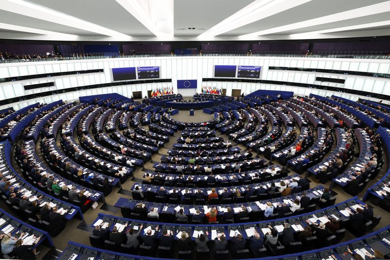 General view of a plenary room of the European Parliament ahead of European Union High Representative for Foreign Affairs and Security Policy and European Commission Vice-President Kaja Kallas' address on territorial integrity and sovereignty of Greenland and the Kingdom of Denmark, in Strasbourg, France January 20, 2026. REUTERS/Yves Herman