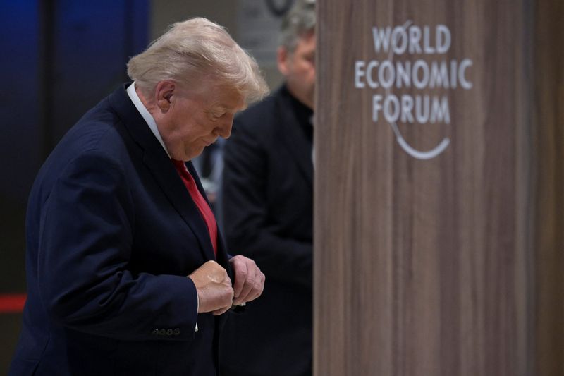 U.S. President Donald Trump attends the 56th annual World Economic Forum (WEF) in Davos, Switzerland, January 21, 2026. REUTERS/Romina Amato