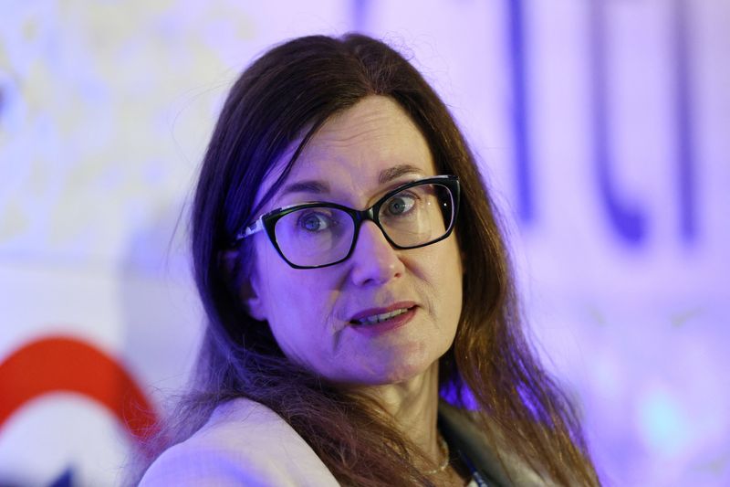Helen Lofthouse, Chief Executive Officer of the Australian Securities Exchange (ASX), speaks at the Citi Investment Conference in Sydney, Australia, October 14, 2025. REUTERS/Hollie Adams