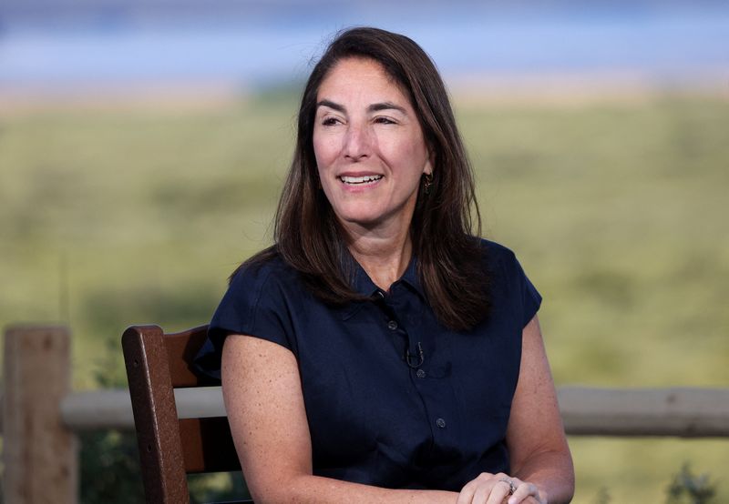 Federal Reserve Bank of Cleveland President Beth Hammack attends the Federal Reserve Bank of Kansas City's 2025 Jackson Hole Economic Policy Symposium, "Labor Markets in Transition: Demographics, Productivity, and Macroeconomic Policy", in Jackson Hole, Wyoming, U.S., August 21, 2025. REUTERS/Jim Urquhart