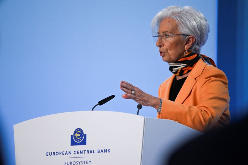 European Central Bank (ECB) President Christine Lagarde speaks to the media following the Governing Council's monthly monetary policy meeting in Frankfurt, Germany, March 6, 2025. REUTERS/Jana Rodenbusch