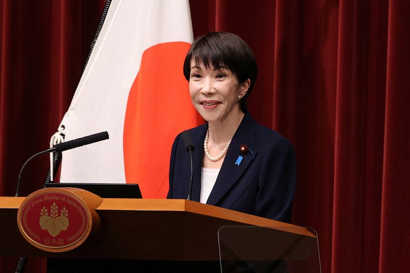 Japanese Prime Minister Sanae Takaichi speaks during a press conference at the prime minister's official residence on January 19, 2026, Tokyo, Japan. Rodrigo Reyes Marin/Pool via REUTERS