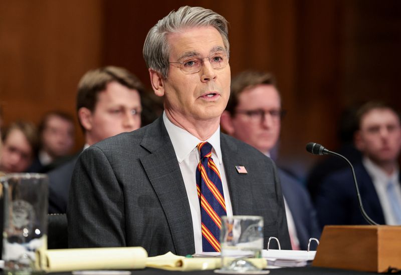 U.S. Treasury Secretary Scott Bessent speaks during a Senate Banking, Housing and Urban Affairs Committee hearing on the Financial Stability Oversight Council's annual report to Congress, on Capitol Hill in Washington, D.C., U.S., February 5, 2026. REUTERS/Jonathan Ernst