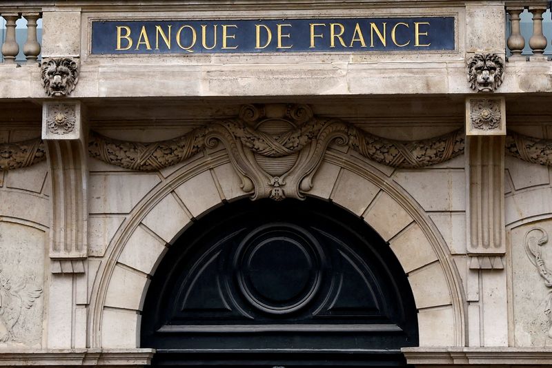 FILE PHOTO: View of the Bank of France "Banque de France" building in Paris, France, September 25, 2024.  REUTERS/Abdul Saboor/File Photo