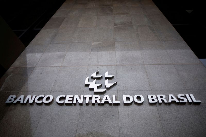 FILE PHOTO: The Central Bank of Brazil logo is seen at its headquarters in Brasilia, Brazil December 18, 2024. REUTERS/Adriano Machado/File Photo