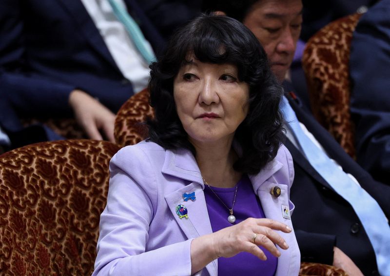 Japan's Finance Minister Satsuki Katayama attends the upper house budget committee session at the parliament in Tokyo, Japan April 7, 2026.  REUTERS/Issei Kato