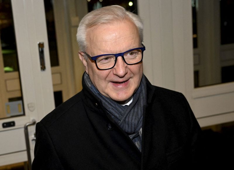 FILE PHOTO: Social movement presidential candidate Olli Rehn arrives to the presidential elections debate at Yle, the Finnish Broadcasting Company in Helsinki, Finland January 25, 2024. Lehtikuva/Vesa Moilanen via REUTERS/File Photo