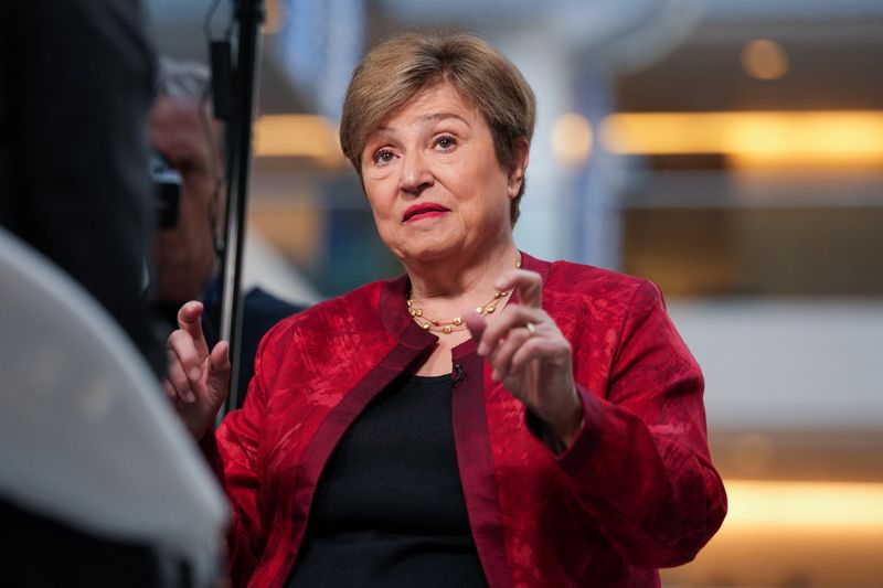 International Monetary Fund (IMF) Managing Director Kristalina Georgieva attends an interview during IMF/World Bank Spring Meetings in Washington, D.C., U.S., April 15, 2026. REUTERS/Ken Cedeno