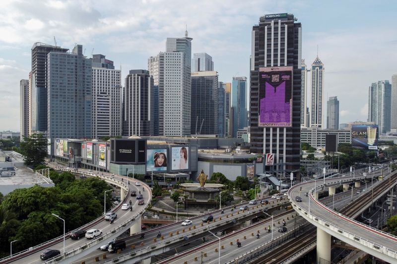 An aerial view shows the Ortigas business district in Pasig City, Philippines, June 10, 2022. Picture taken with a drone. REUTERS/Adrian Portugal