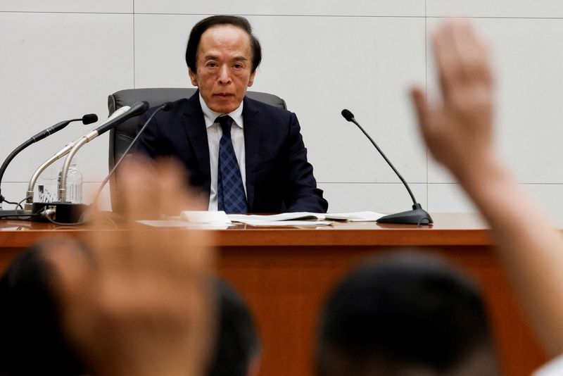 FILE PHOTO: Bank of Japan Governor Kazuo Ueda attends a press conference after a BOJ policy meeting in Tokyo, Japan, March 19, 2026. REUTERS/Kim Kyung-Hoon/File Photo