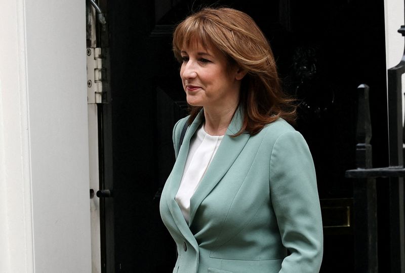 FILE PHOTO: Britain's Chancellor of the Exchequer Rachel Reeves leaves 11 Downing Street on the day she is to deliver the Mais Lecture, in London, Britain, March 17, 2026. REUTERS/Isabel Infantes/File Photo