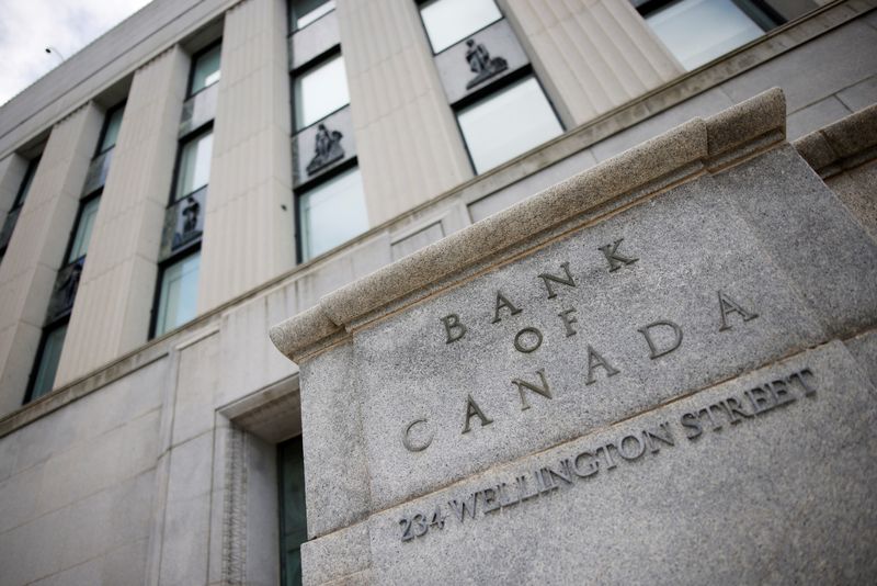 FILE PHOTO: General view of the Bank of Canada building on Parliament Hill in Ottawa, Ontario, Canada September 17, 2020. REUTERS/Blair Gable/File Photo