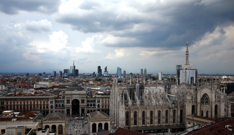 Duomo's cathedral and Porta Nuova's financial district are seen in Milan, Italy,  May 16, 2018.   REUTERS/Stefano Rellandini
