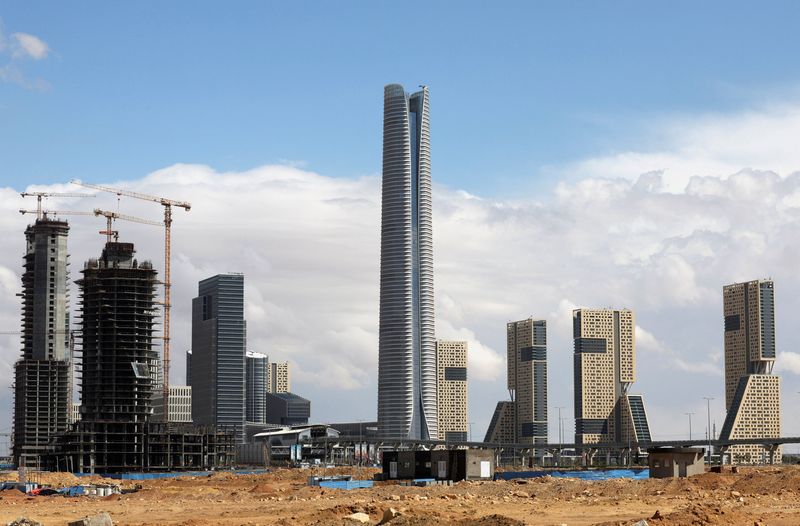 FILE PHOTO: The construction site of the futuristic Iconic Tower skyscraper in a business district, built by China State Construction Engineering Corporation (CSCEC) in the New Administrative Capital (NAC) east of Cairo, Egypt, March 25, 2026. REUTERS/Mohamed Abd El Ghany/File Photo
