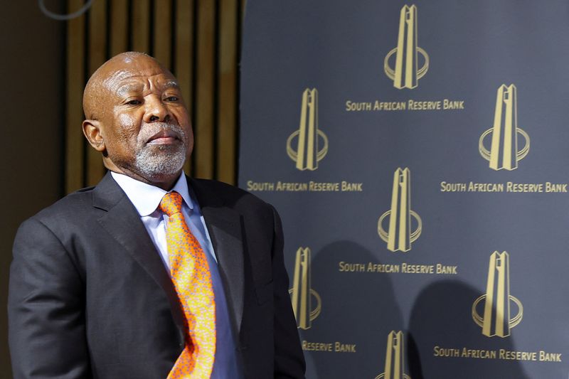 South Africa's central bank governor, Lesetja Kganyago, arrives to deliver a keynote address on monetary policy, growth and jobs at the University of the Witwatersrand in Johannesburg, South Africa, November 1, 2022. REUTERS/Siphiwe Sibeko