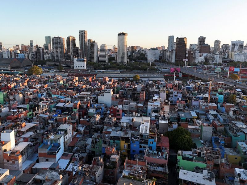 A drone view shows Barrio 31 Padre Carlos Mugica, in Buenos Aires, Argentina April 4, 2026. REUTERS/Francisco Loureiro