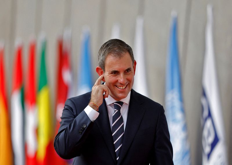 Australian Treasurer Jim Chalmers arrives to attend a G20 finance ministers' and Central Bank governors' meeting at Gandhinagar, India, July 18, 2023. REUTERS/Amit Dave