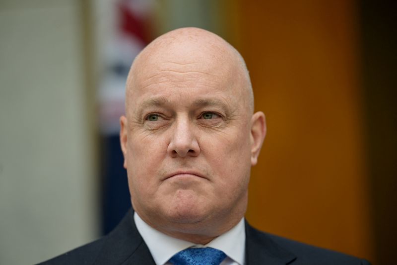 FILE PHOTO: New Zealand's Prime Minister Christopher Luxon attends a press conference at the Australian Parliament House in Canberra, Australia, August 16, 2024. REUTERS/Tracey Nearmy/File Photo