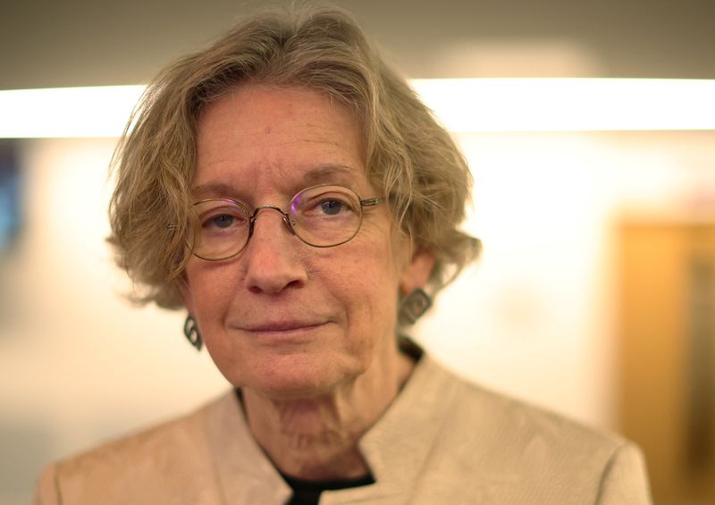 Economist and member of the Bank Of England’s Monetary Policy Committee Catherine Mann poses for a photograph ahead of a speech at Manchester Business School in Manchester, Britain, January 12, 2023. REUTERS/Phil Noble/File Photo
