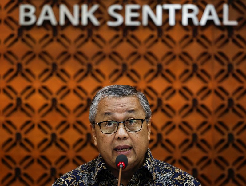 Indonesia's Central Bank Governor Perry Warjiyo speaks during a press conference at Bank Indonesia's headquarters in Jakarta, Indonesia, January 15, 2025. REUTERS/Willy Kurniawan