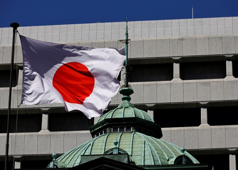 The Japanese national flag waves at the Bank of Japan building in Tokyo, Japan March 18, 2024. REUTERS/Kim Kyung-Hoon