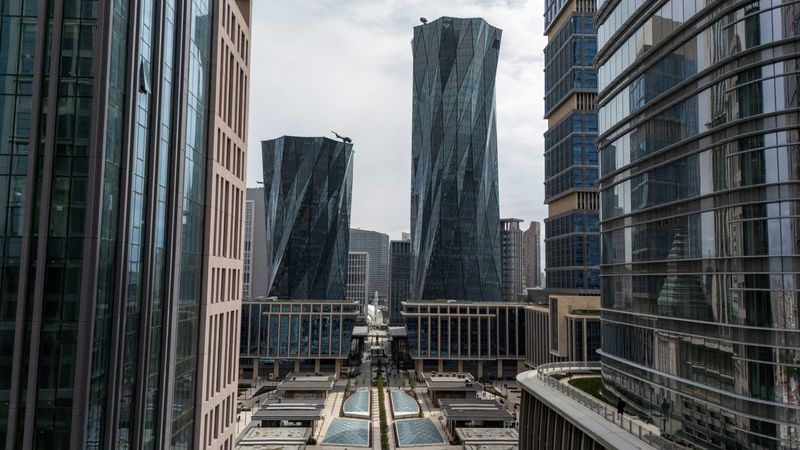 FILE PHOTO: A drone view shows the Istanbul Financial Center in Istanbul, Turkey, April 3, 2026. REUTERS/Umit Bektas/File Photo
