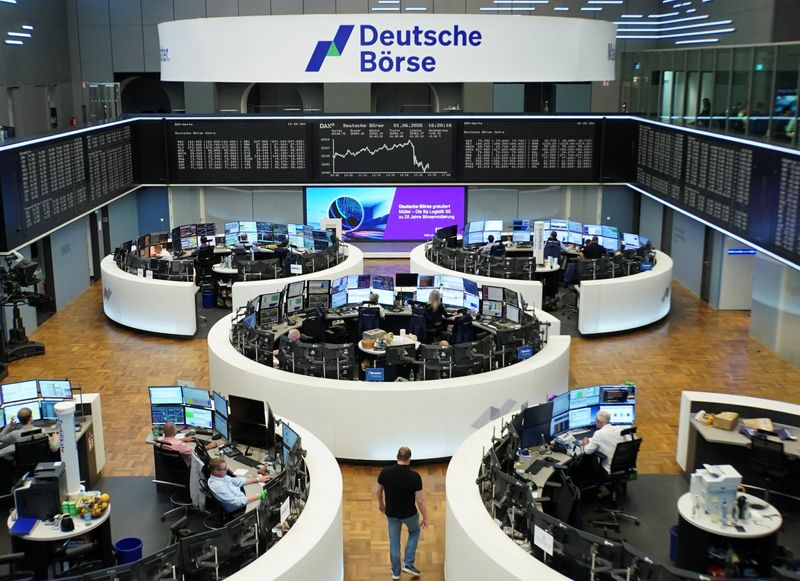 The German share price index DAX graph is pictured at the stock exchange in Frankfurt, Germany, June 1, 2026.     REUTERS/Wolfgang Rattay