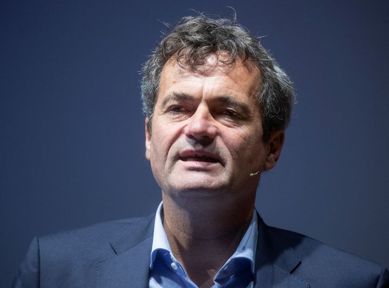 Rudolf Minsch, chief economist of Swiss economic association Economiesuisse makes a speech during a presentation of the Swiss Economic Institute (KOF) in Zurich, Switzerland October 5, 2022. REUTERS/Arnd Wiegmann