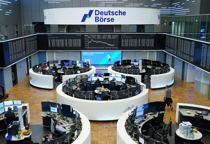 The German share price index DAX graph is pictured at the stock exchange in Frankfurt, Germany, June 2, 2026.     REUTERS/Wolfgang Rattay