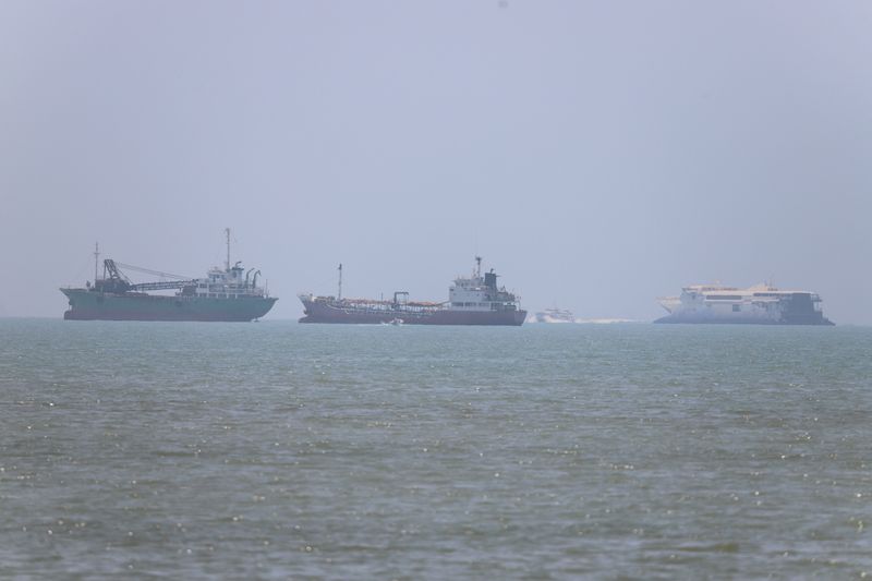 Vessels in the Strait of Hormuz near the beach of Bandar Abbas, following the signing of the Islamabad Memorandum of Understanding between the United States and Iran, Iran, June 18, 2026. Amirhosein Khorgooi/ISNA/via WANA (West Asia News Agency)via REUTERS