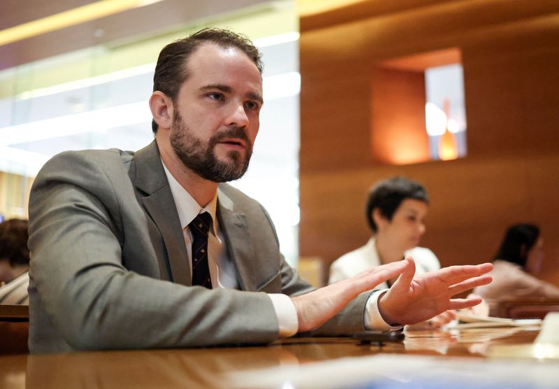Dario Durigan, Minister of Finance of Brazil, speaks during an interview with Reuters in Beijing, China, June 25, 2026. REUTERS/Maxim Shemetov