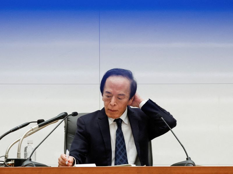 FILE PHOTO: Bank of Japan Governor Kazuo Ueda attends a press conference after a BOJ policy meeting in Tokyo, Japan, March 19, 2026. REUTERS/Kim Kyung-Hoon/File Photo