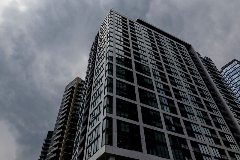 FILE PHOTO: A view shows condo buildings in Liberty Village neighbourhood in Toronto, Ontario, Canada July 13, 2022.  REUTERS/Carlos Osorio/File Photo