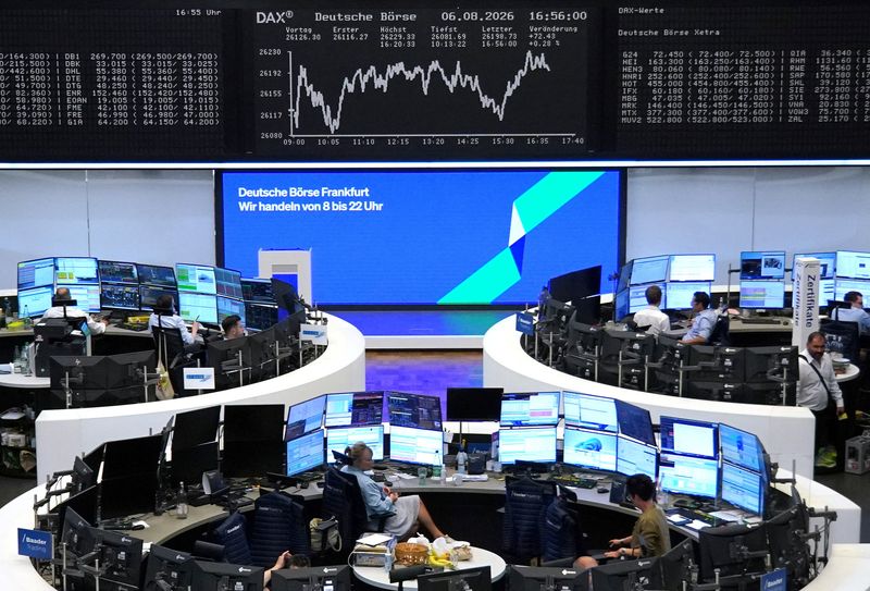 The German share price index DAX graph at the stock exchange in Frankfurt, Germany, August 6, 2026.  REUTERS/Staff