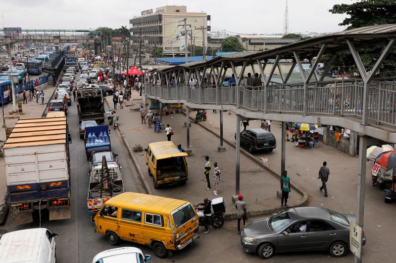 FILE PHOTO: A traffic jam is seen at an express highway in Lagos, Nigeria August 6, 2024. REUTERS/ Francis Kokoroko/File Photo