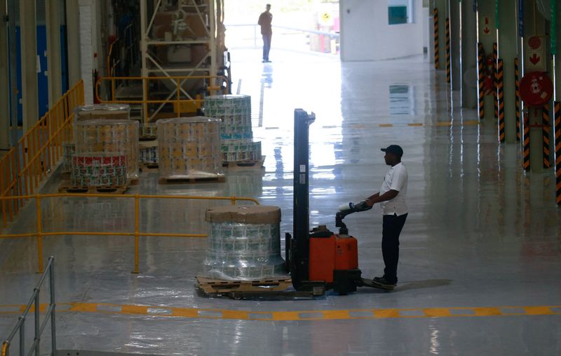 FILE PHOTO: A general view shows the Tetra Pak factory floor in Durban, South Africa, April 4, 2024. REUTERS/Rogan Ward/File Photo