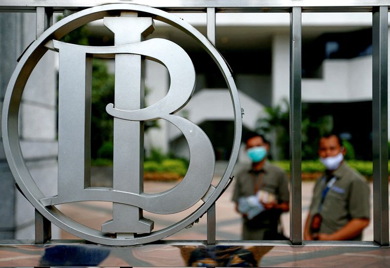 FILE PHOTO: Bank Indonesia's logo is seen at Bank Indonesia headquarters in Jakarta, Indonesia, September 2, 2020. REUTERS/Ajeng Dinar Ulfiana/File Photo