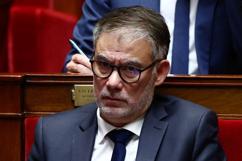 Olivier Faure, member of parliament and First Secretary of the French Socialist Party in Paris, France, October 14, 2025. REUTERS/Gonzalo Fuentes