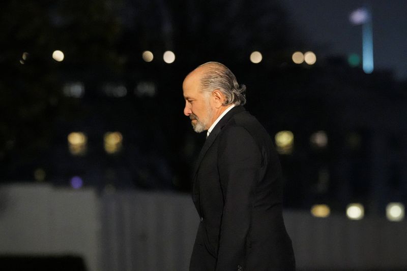 U.S. Commerce Secretary Howard Lutnick walks on the South Lawn of the White House in Washington, D.C., U.S., February 16, 2026. REUTERS/Ken Cedeno