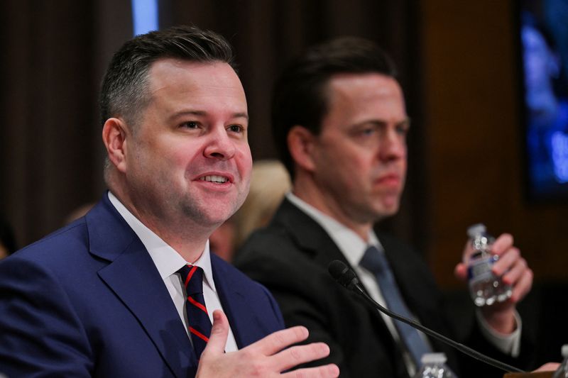 Bill Pulte, nominated to be the director of the Federal Housing Finance Agency, testifies during a Senate Banking, Housing and Urban Affairs Committee confirmation hearing on Capitol Hill in Washington, D.C., U.S., February 27, 2025. REUTERS/Annabelle Gordon