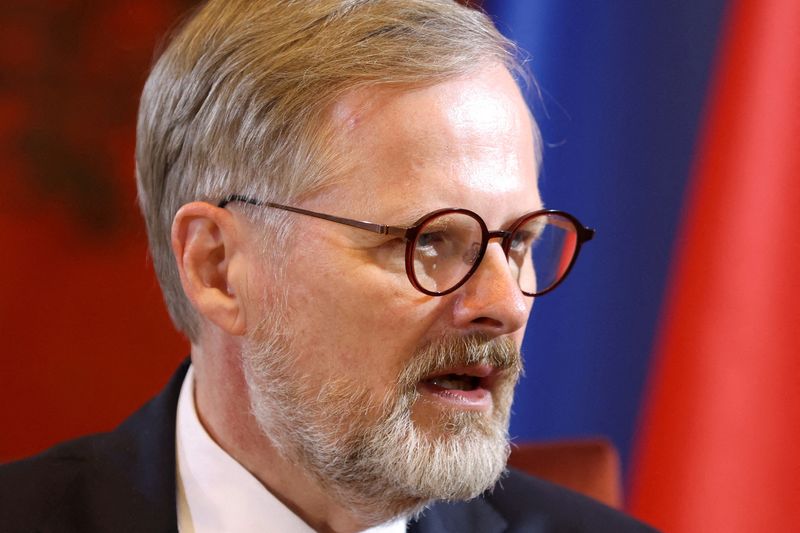 FILE PHOTO: Czech Prime Minister Petr Fiala attends a meeting in Belgrade, Serbia, November 6, 2024. REUTERS/Zorana Jevtic/File Photo/File Photo