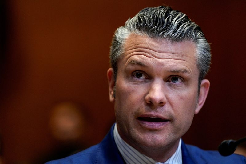 FILE PHOTO: U.S. Defense Secretary Pete Hegseth attends a Senate Appropriations Committee hearing on U.S. President Donald Trump's budget request for the Department of Defense, on Capitol Hill in Washington, D.C., U.S., June 11, 2025. REUTERS/Elizabeth Frantz/File Photo