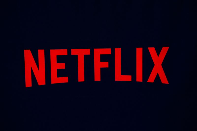 FILE PHOTO: The logo of Netflix the American provider of on-demand Internet streaming media is seen during a photocall in Paris, France, April 29, 2025. REUTERS/Gonzalo Fuentes/File Photo