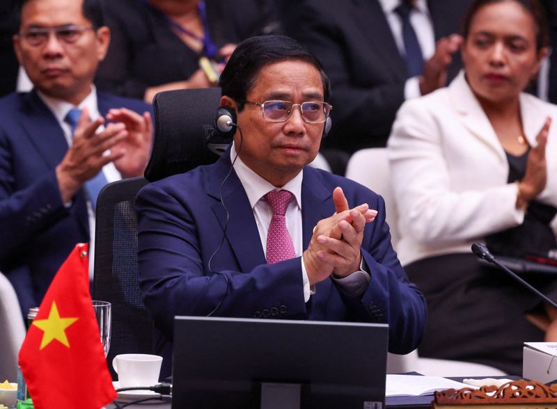 FILE PHOTO: Vietnam's Prime Minister Pham Minh Chinh attends the 46th ASEAN Summit, at the Kuala Lumpur Convention Centre in Kuala Lumpur, Malaysia, May 26, 2025. REUTERS/Hasnoor Hussain/ File Photo