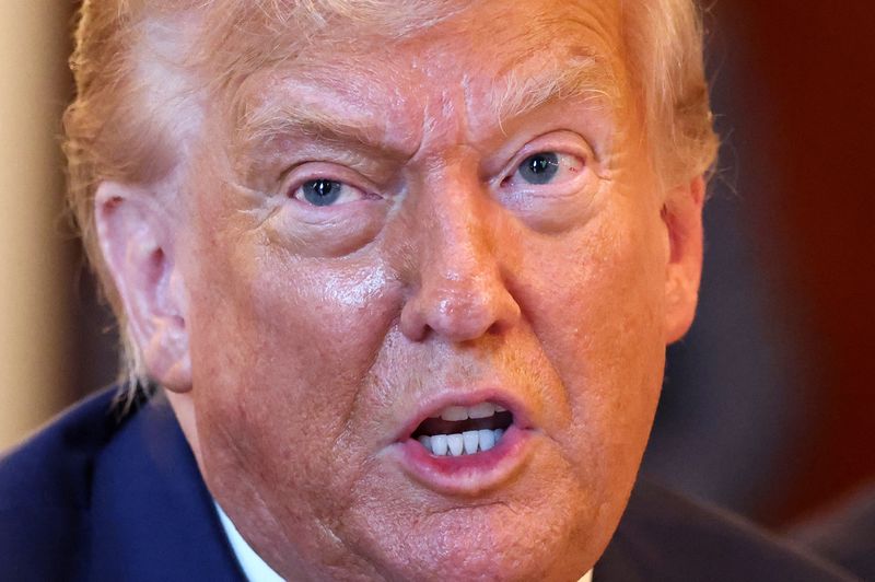 U.S. President Donald Trump speaks during a bilateral dinner with Israeli Prime Minister Benjamin Netanyahu (not pictured), at the White House in Washington, D.C., U.S., July 7, 2025. REUTERS/Kevin Lamarque