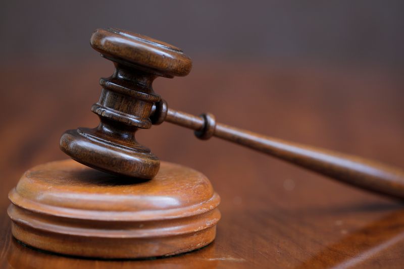 A gavel and a block is pictured at the George Glazer Gallery antique store in this illustration picture taken in Manhattan, New York City, U.S., August 18, 2020. REUTERS/Andrew Kelly/Illustration