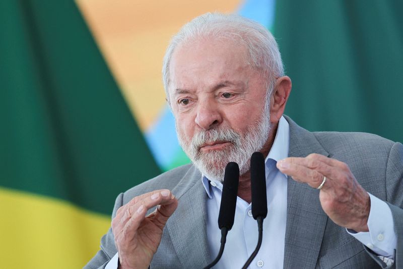Brazil's President Luiz Inacio Lula da Silva speaks during a ceremony at the Planalto Palace, in Brasilia, Brazil, August 1, 2025. REUTERS/Adriano Machado/File Photo