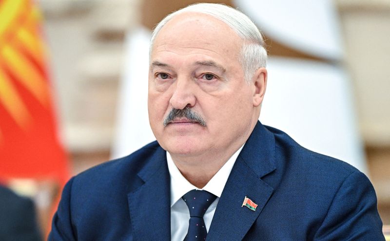 FILE PHOTO: Belarusian President Alexander Lukashenko attends an expanded format meeting of the Supreme Eurasian Economic Council in Minsk, Belarus June 27, 2025. Sputnik/Sergey Bobylev/Pool via REUTERS ATTENTION EDITORS - THIS IMAGE WAS PROVIDED BY A THIRD PARTY./File Photo