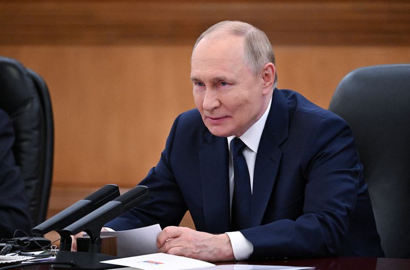 Russian President Vladimir Putin attends a meeting with Chinese President Xi Jinping in Beijing, China September 2, 2025. Sputnik/Sergey Bobylev/Pool via REUTERS